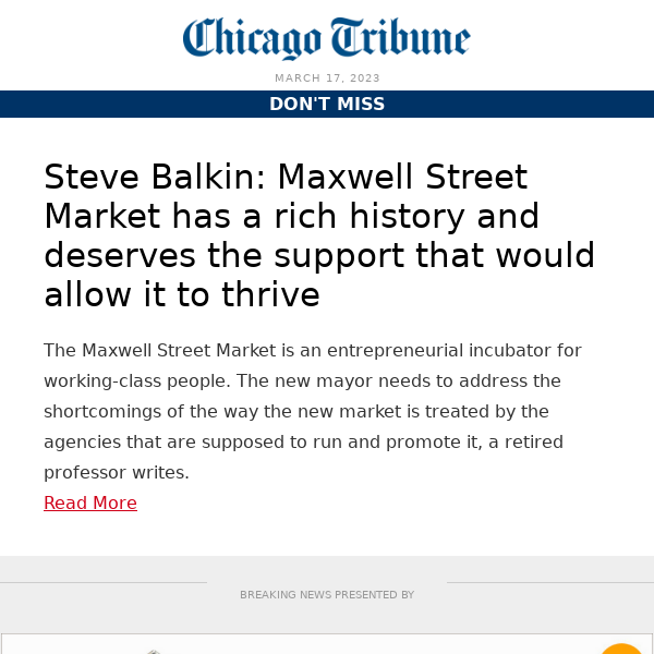 Maxwell Street Market has a rich history and deserves the support that would allow it to thrive