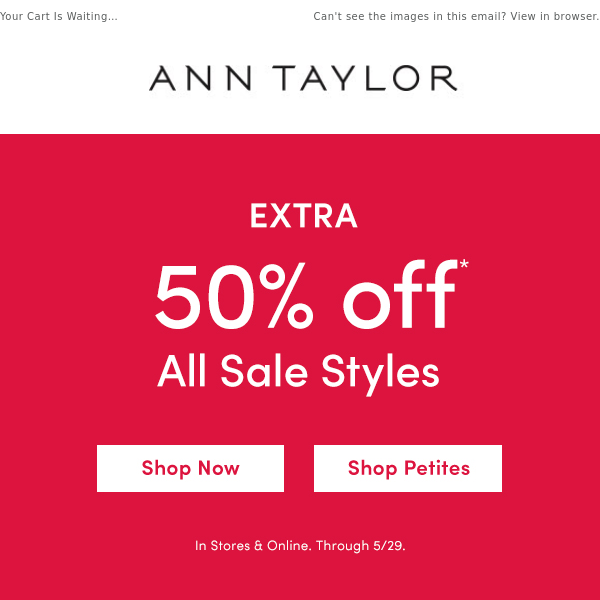 Have You Heard? Sale’s An EXTRA 50% Off