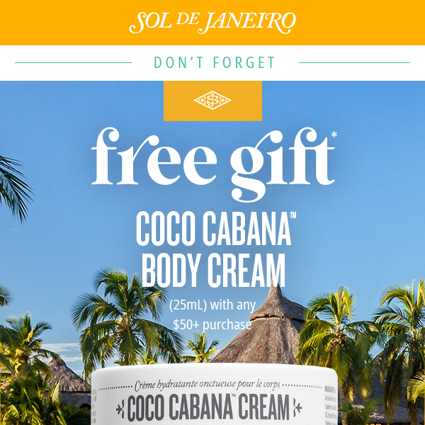 Did you claim your free body cream yet?
