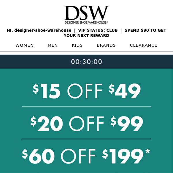 Choose your savings: $10, $20, or $60 OFF (!)