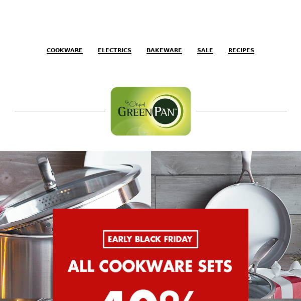 Hours Left ⏰ 40-60% Off All Cookware Sets