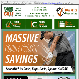 ⛳ MORE Our Cost STEALS! Clubs, Balls, Apparel & MORE For WAY LESS!