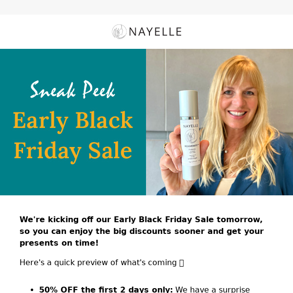 TOMORROW: Early Black Friday Sale will start tomorrow