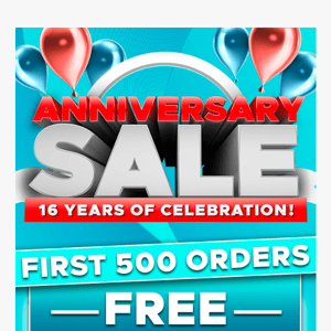 🎈 Anniversary Sale! Get your Free Gifts NOW!