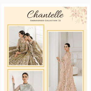 Pre-booking for our Chantelle embroidered collection is LIVE NOW!