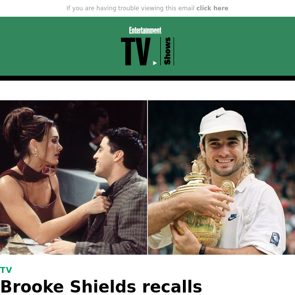 Brooke Shields recalls 'petulant' ex Andre Agassi breaking trophies over her 'Friends' role