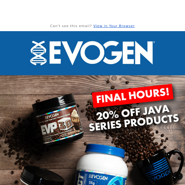 Final Hours! ⌛ 20% Off Java Series Products!