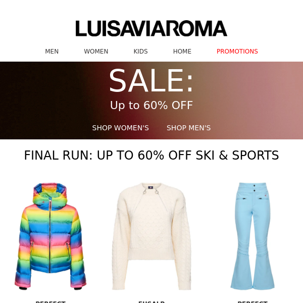 FINAL RUN: Last chance for up to 60% off