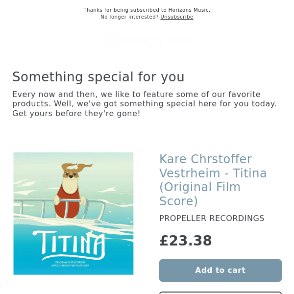 OUT NOW! Kare Chrstoffer Vestrheim - Titina (Original Film Score)