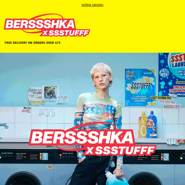 SSSTUFFF x BERSHKA 💥😈☘️ Playful streetwear