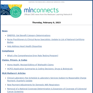 MLN Connects Newsletter: Feb 9, 2023