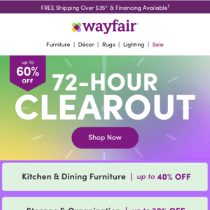 ⭕ 72-HOUR CLEAROUT ⏲ Shop FAST, save BIG ⭕
