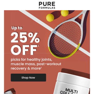 Up to 25% OFF picks for healthy joints, muscles & bones