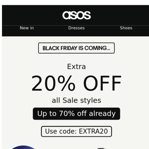 Extra 20% off all Sale styles 😈