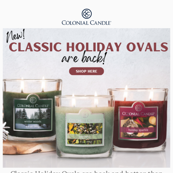 NEW! Holiday Ovals Are Here!