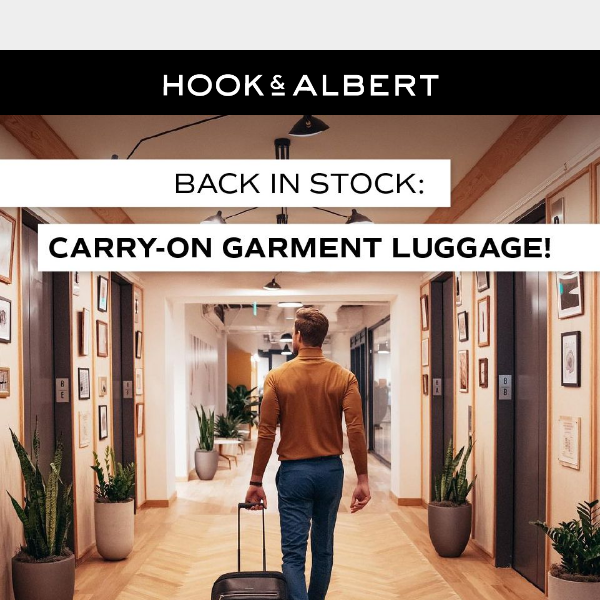 BACK IN STOCK: Garment Luggage