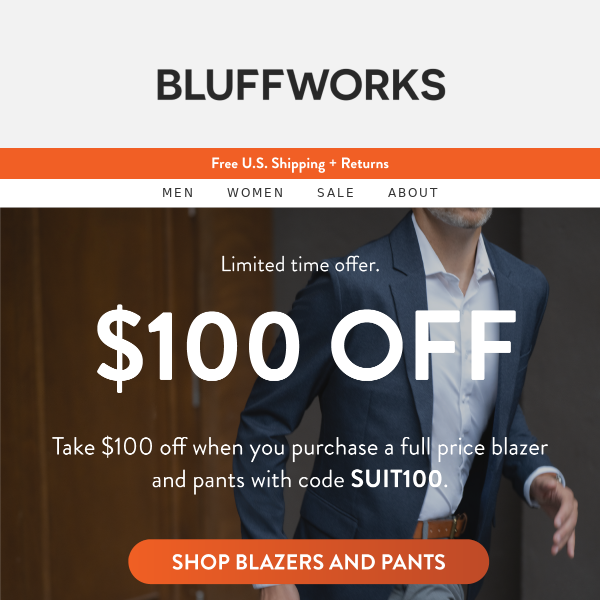 SUIT100 is back - Save $100