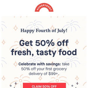 Celebrate with 50% off