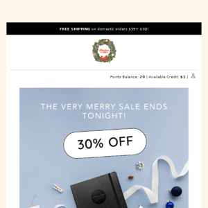 ⚡ FINAL HOURS: 30% OFF Very Merry Sitewide Sale 🎅