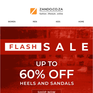 ⚡ Flash Sale ⚡ on Heels & Sandals until 6pm!