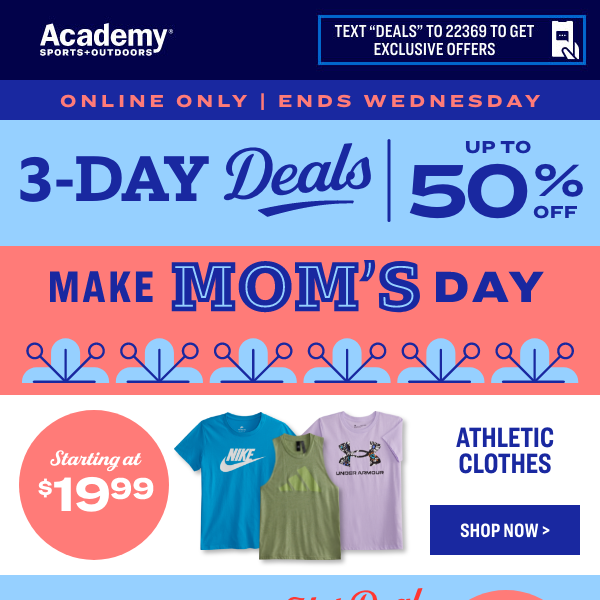 Up to 50% OFF 3-Day Deals for Mom