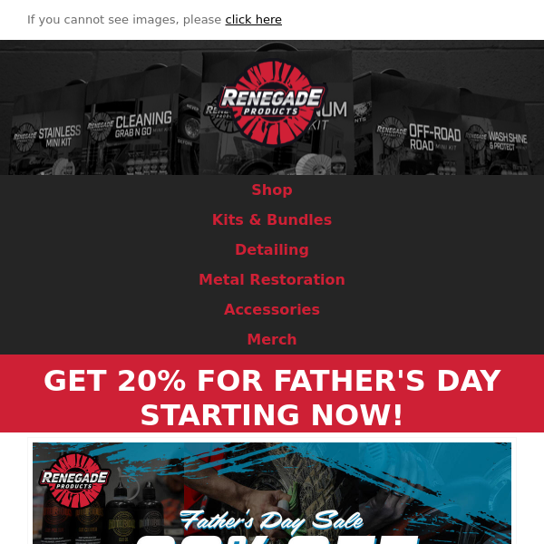 20% for Dad's Day