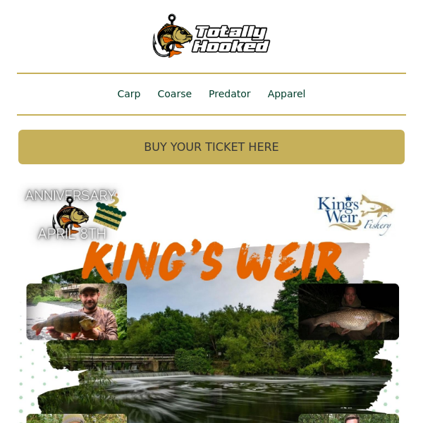 🎣 EXCLUSIVE RAFFLE: A One-Off 24-Hour Session On The Famous King's Weir