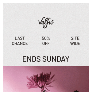 LAST CHANCE! 50% OFF SITE-WIDE ENDS SOON!