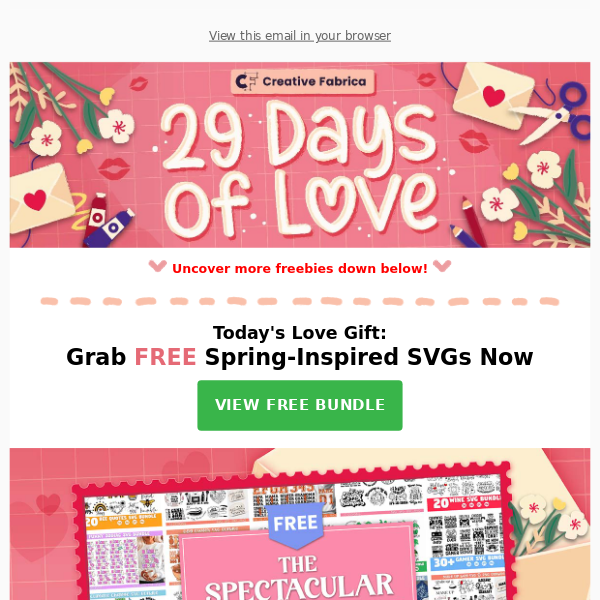 💝 29 Days of Love: Free Spring SVG Bundle