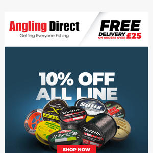 🎣 Spool Up With At Least 10% Off All Line 🎣