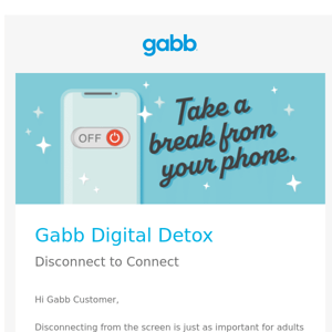 Gabb Digital Detox | Take a Break from Your Phone