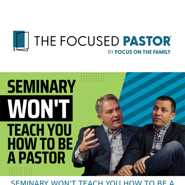 Seminary Won't Teach You How to be a Pastor