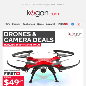 4K Camera Drone Only $49.99 (Rising to $99.99 in 72HRS!)