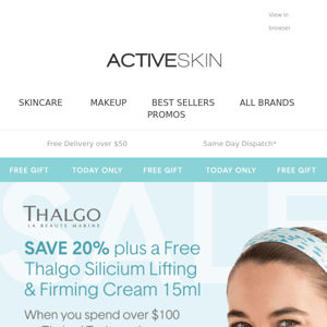 Save 20% on Thalgo + Free $45 Gift | Today Only! 💙