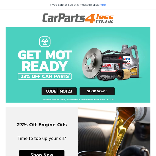 23% Off Car Parts Ends Soon!