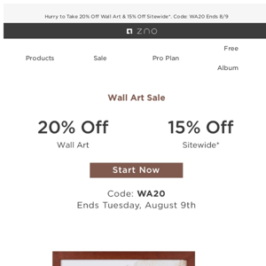 Design Beautiful Frames with 20% Off!