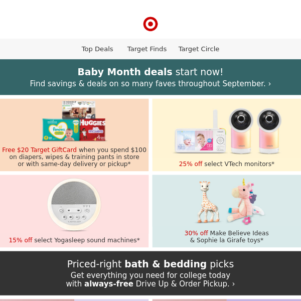 Week 1 Baby Month deals are here!