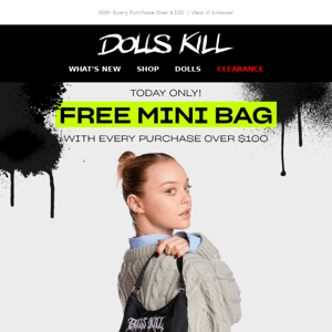 Today Only! → Free Mini Bag