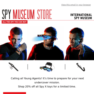 20% off Spy X!