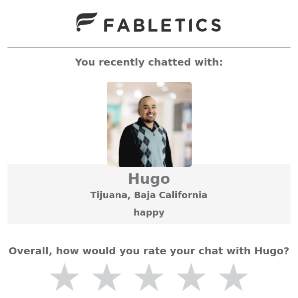 How was your chat with Hugo?