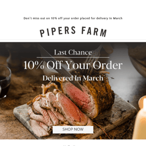 Don't miss out on 10% off your order