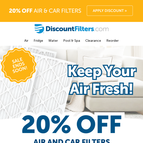 Sale Ends Soon - Keep Your Air Fresh!