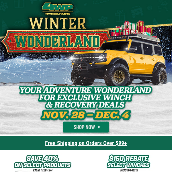 Ends Tonight! 🆘 Rescue Ready: Winch & Recovery Deals up to 40% Off!