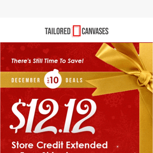 RE: Your December Store Credit