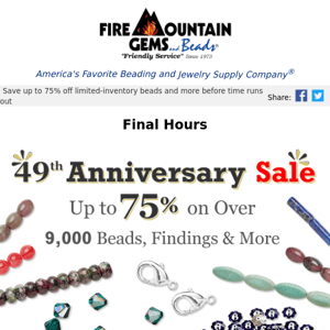 Hurry! Our Anniversary SALE Ends in Just Hours