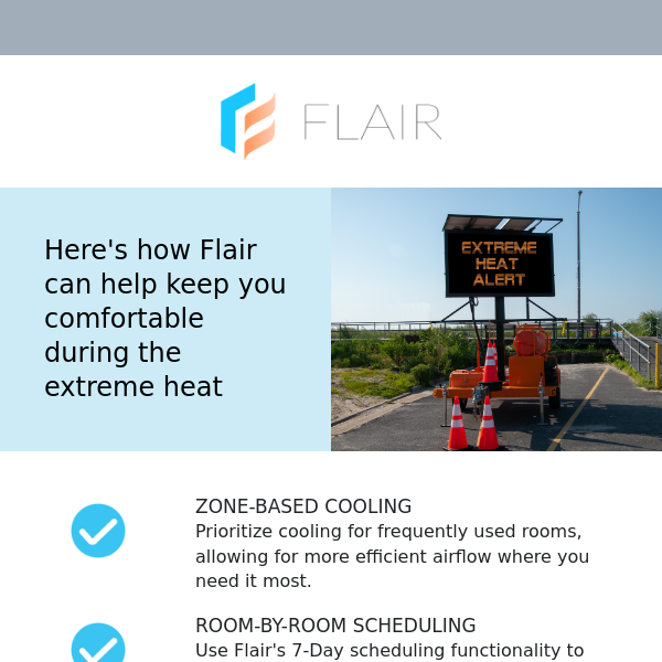 Using Flair During Heatwaves