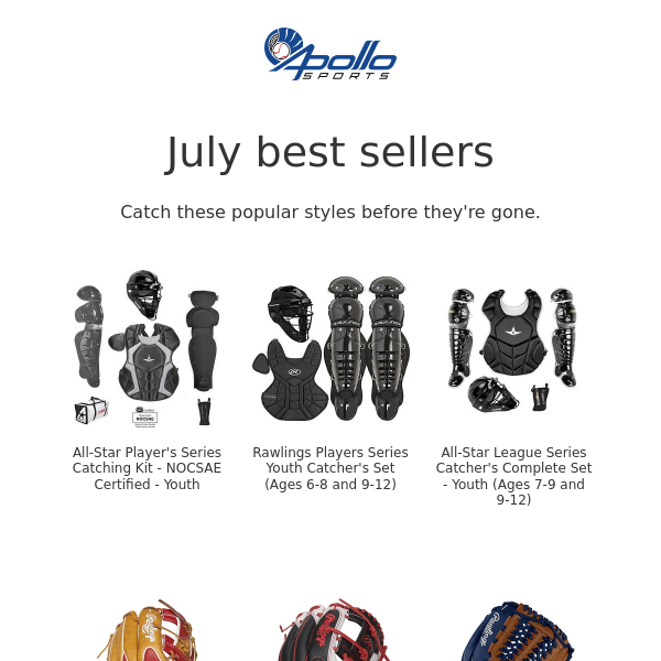 This month's Best Sellers ⚾❤