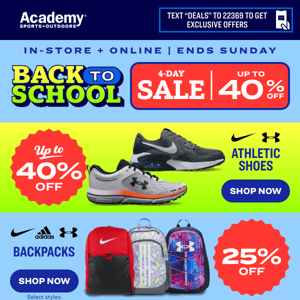 Up to 40% Off Back-to-School SALE