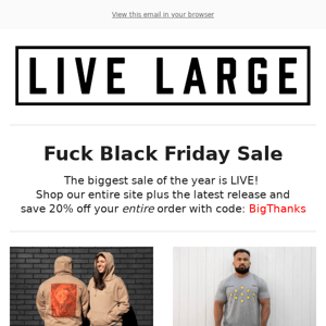 F*ck Black Friday Sale - Live Now!