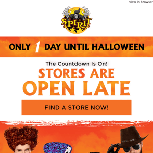 🚨 We’re open late for Halloween Eve!